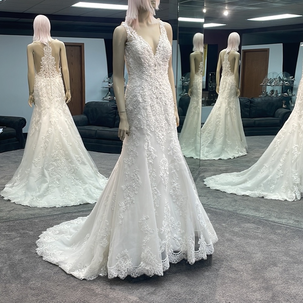 Mori Lee Madeline Gardner 8274 Ivory/Crème size 10
